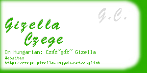gizella czege business card